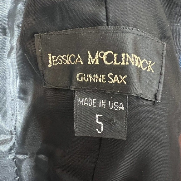 Vintage 80’s Jessica McClintock Gunne Sax Prom Gown Dress Blue Size 5 - Picture 6 of 14